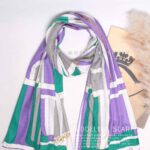 شال ابریشم وارداتی 1389 بنفش