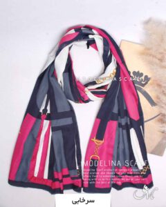 شال ابریشم وارداتی 1389 سرخابی