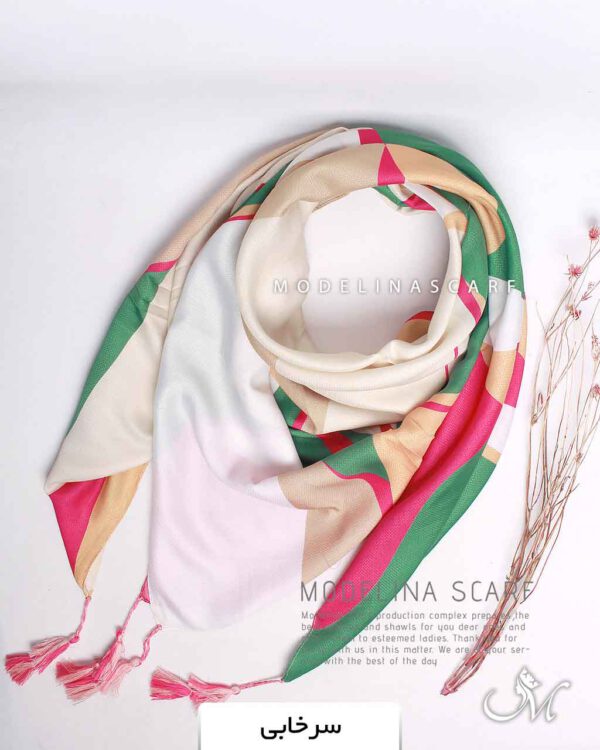 روسری نخی تابستانه 1405 سرخابی