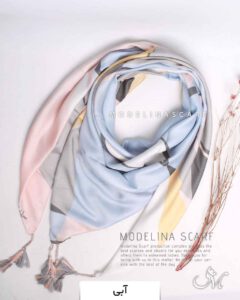روسری نخی تابستانه 1405 آبی