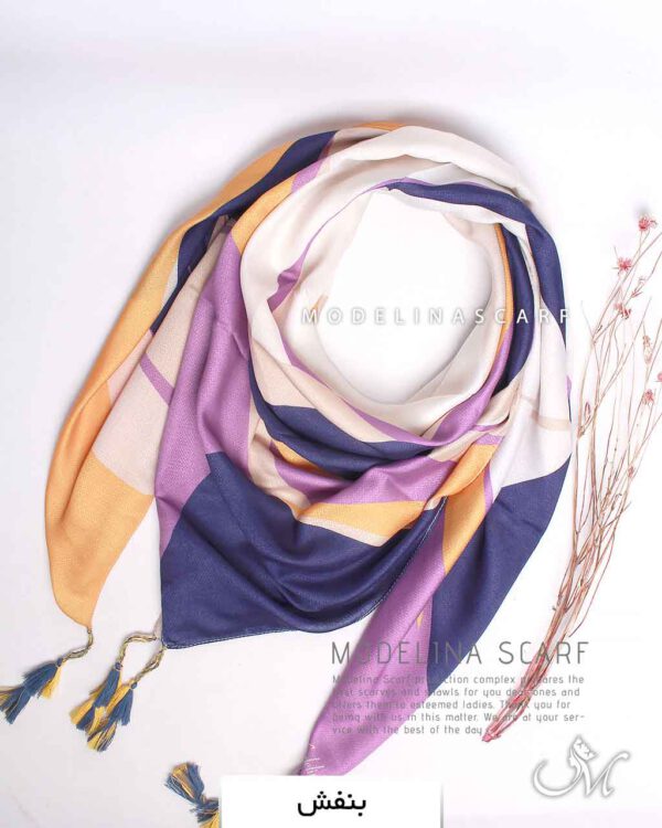 روسری نخی تابستانه 1405 بنفش