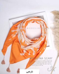 روسری نخی تابستانه نارنجی