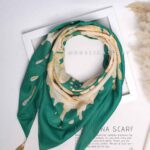 روسری نخی تابستانه سبز