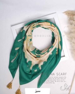 روسری نخی تابستانه سبز
