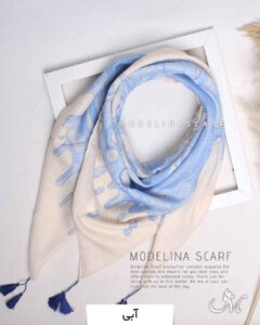 روسری نخی تابستانه آبی