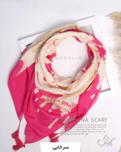 روسری نخی تابستانه سرخابی