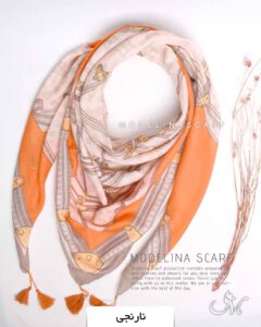 روسری نخی تابستانه مدلینا 1408 نارنجی