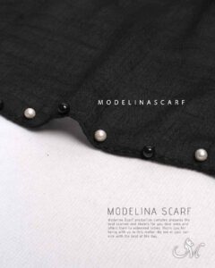 شال مشکی مرواریدی مدلینا 1410