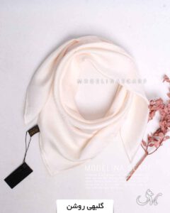 مینی اسکارف ژاکارد1378 گلبهی روشن