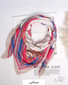 روسری نخی تابستانه مدلینا 1384 سرخابی
