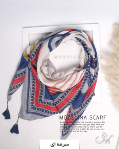 روسری نخی تابستانه مدلینا 1384 سرمه ای