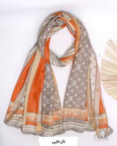 شال نخی تابستانه مدلینا 1399 نارنجی