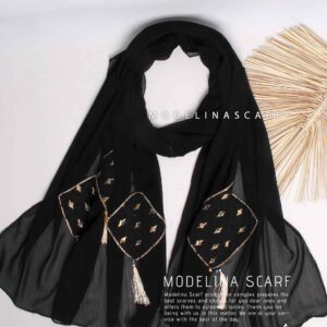 شال مشکی مزونی مدلینا 140