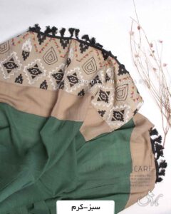 شال اسلپ مزونی 1412 سبز-کرم