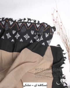 شال اسلپ مزونی 1412 نسکافه ای-مشکی