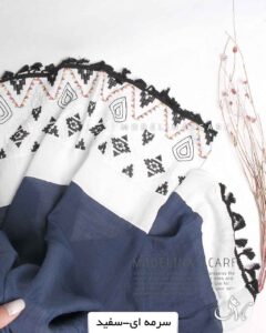 شال اسلپ مزونی 1412 سرمه ای-سفید