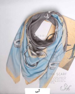 روسری نخی مدلینا 1371 آبی