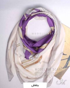 روسری نخی مدلینا 1371 بنفش