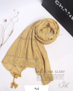 شال پلیسه پاییزه سنگشور زرد