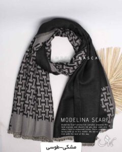 شال موهراعلا(وارداتی)1422 مشکی-طوسی