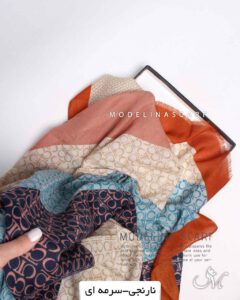 شال وول پاییزه (وارداتی) نارنجی-سرمهای