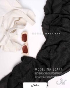 شال پلیسه نخی پاییزه مشکی