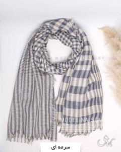 شال نخی پاییزه (وارداتی) سرمه ای