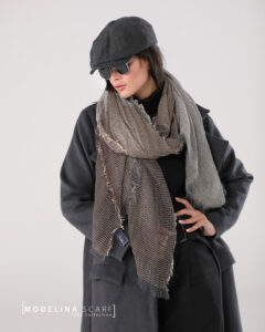 شال نخ کنفی پاییزه