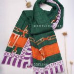 شال نخ پاییزه فندی(وارداتی)1495 سبز