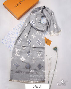 شال نخ پاییزه شاین(وارداتی)مدلینا1496 آبی روشن