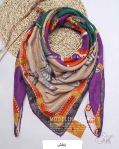 روسری موهرپاییزه(وارداتی)مدلینا1497 بنفش