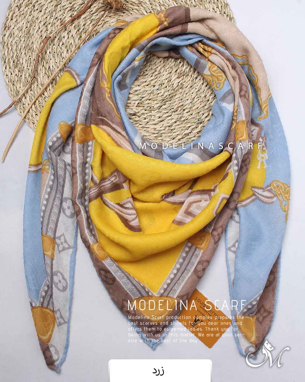 روسری موهرپاییزه(وارداتی)مدلینا1497 زرد