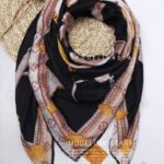 روسری موهرپاییزه(وارداتی)مدلینا1497 مشکی