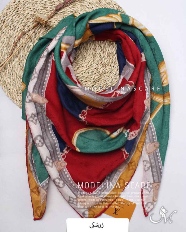 روسری موهرپاییزه(وارداتی)مدلینا1497 زرشکی