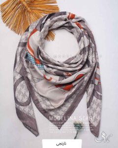 روسری نخ پاییزه مدلینا1502 نارنجی
