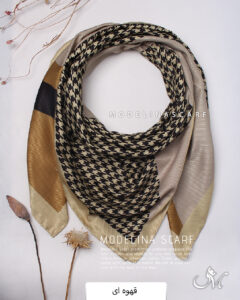 روسری نخ پاییزه مدلینا1503 قهوهای