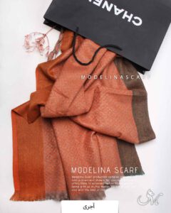 شال موهر(وارداتی)مدلینا1506 آجری