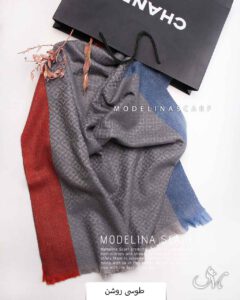 شال موهر(وارداتی)مدلینا1506 طوسی روشن