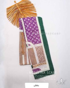 شال نخ پاییزه (وارداتی)مدلینا 1484 بنفش