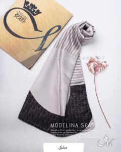 شال نخ پاییزه مدلینا 1481 مشکی