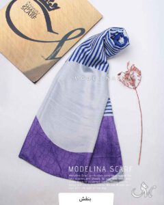 شال نخ پاییزه مدلینا 1481 بنفش