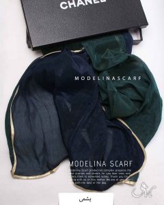 شال حریر ابریشم دورو یشمی