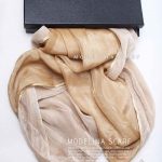 شال حریر ابریشم دورو کرم