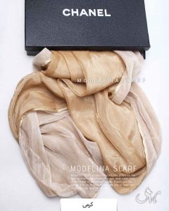 شال حریر ابریشم دورو کرم