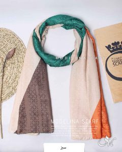 شال نخ پاییزه مدلینا 1466 سبز