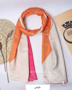 شال نخ پاییزه مدلینا 1466 نارنجی