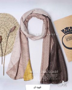 شال نخ پاییزه مدلینا 1466 قهوه ای