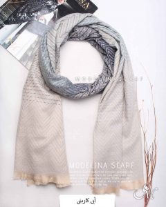 شال موهر(وارداتی) مدلینا 1511 آبی کاربنی