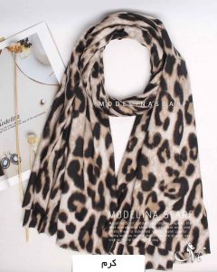 شال موهر پلنگی(وارداتی)1518 کرم