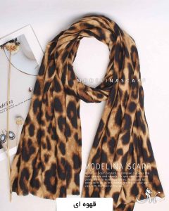 شال موهر پلنگی(وارداتی)1518 قهوه ای